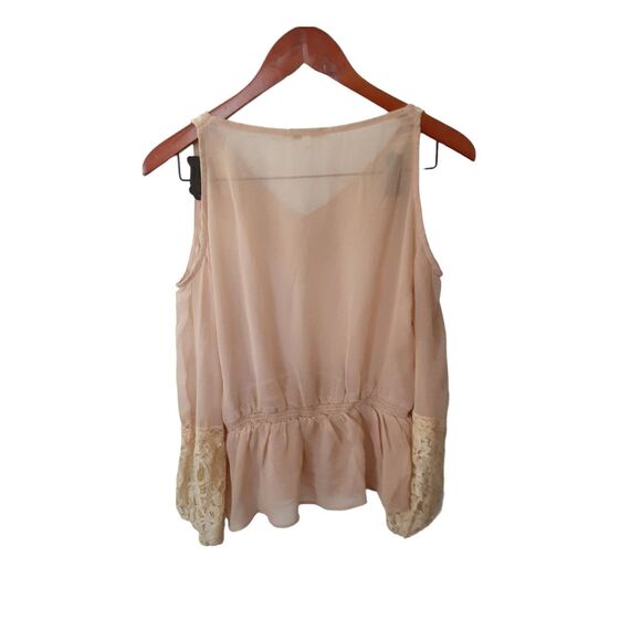 Pronto USA Sheer Bohemian Open Shoulder Top M - Festival/Boho Style - Picture 3 of 9